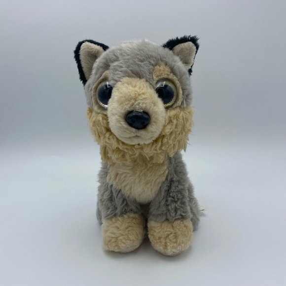 Adventure Planet Plush Wolf Toy 7 Inches Stuffed Animal Gray Brown Well Loved - Picture 1 of 7